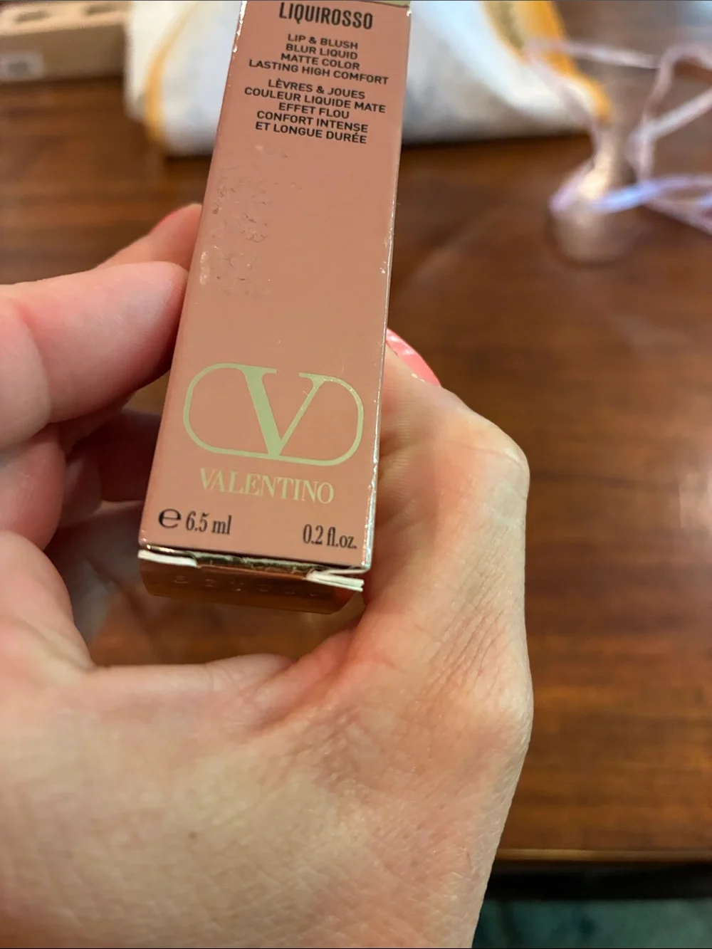 Valentino Liquirosso Lip & Blush Blur Liquid - Nude Pink Box
